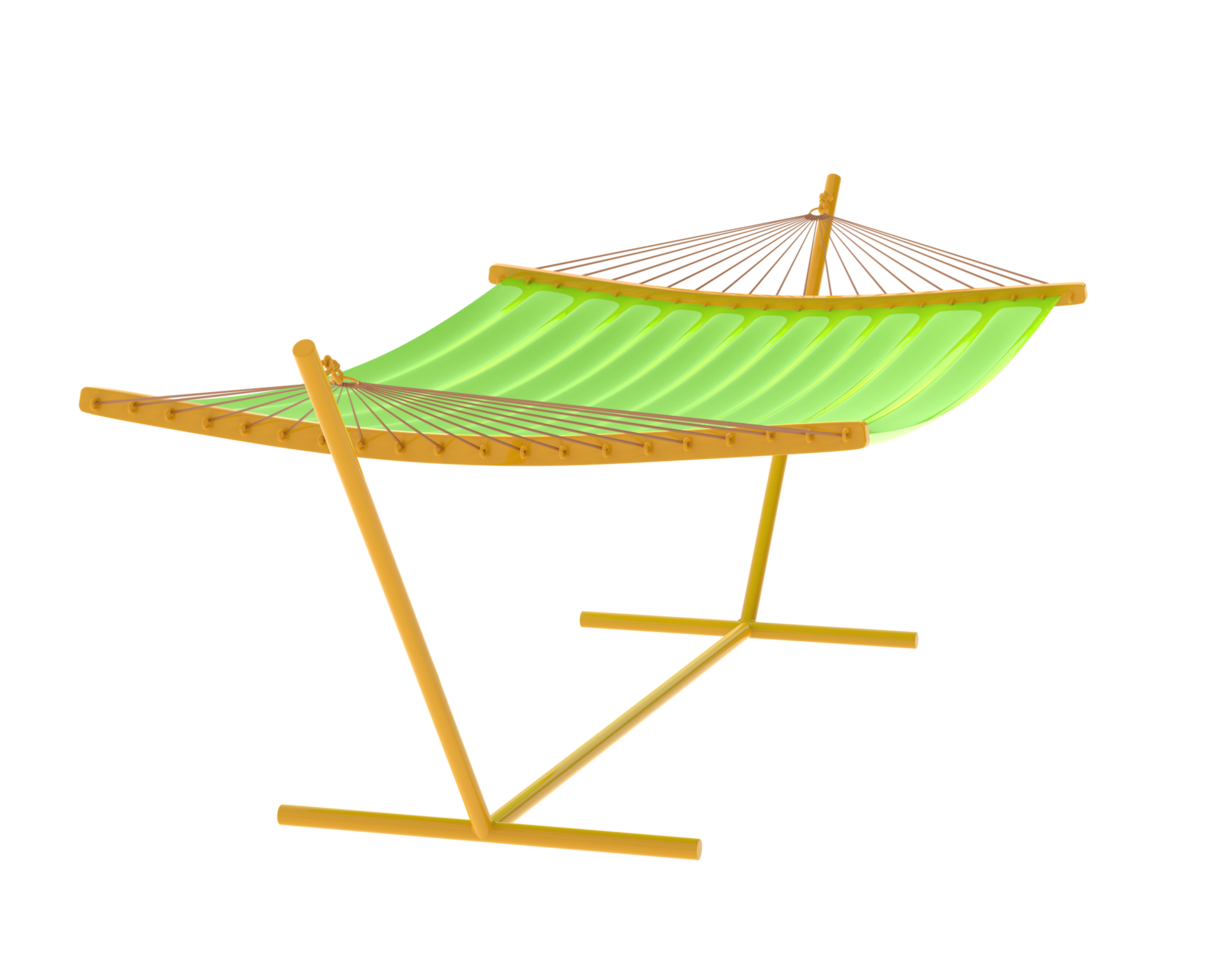 Hammock isolated on background. 3d rendering - illustration png