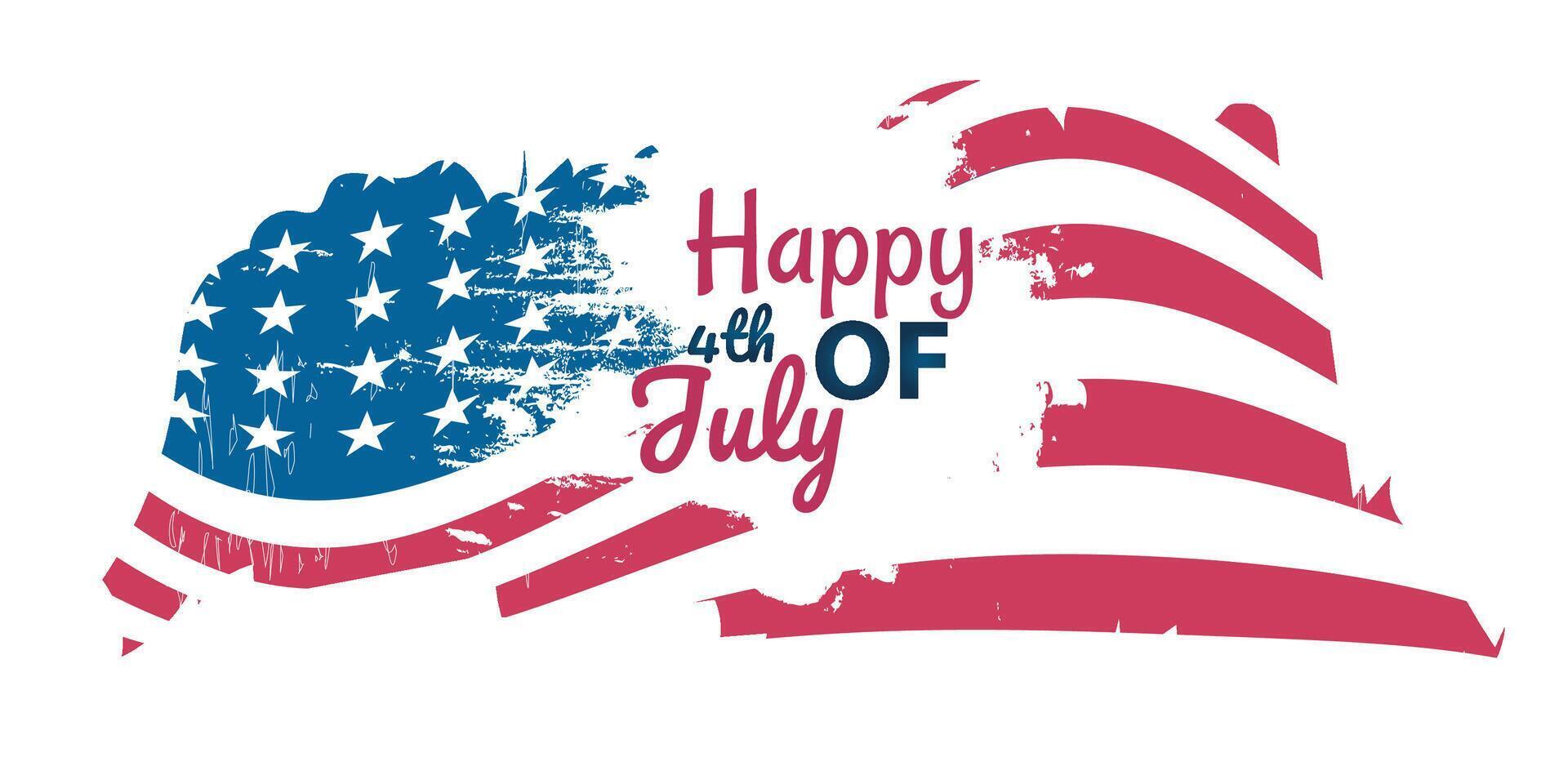 4th of July independence day united states celebration. design art vector