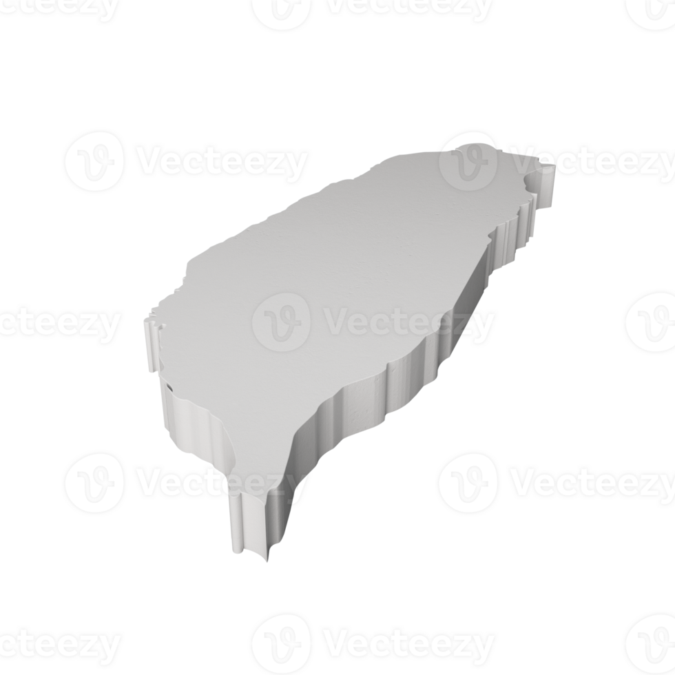 Taiwan 3D map Geography Cartography and topology map 3D illustration png