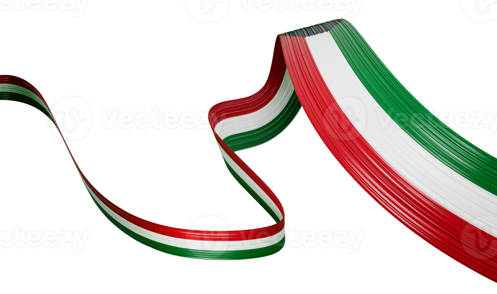 3d bandiera di Kuwait nazione, 3d ondulato brillante Kuwait nastro, 3d illustrazione png