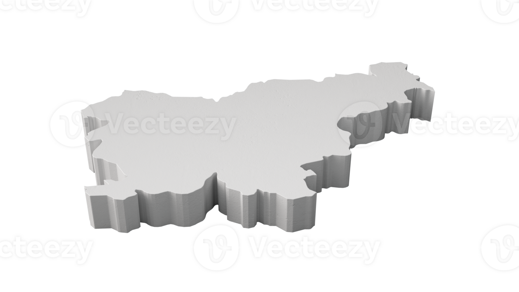 Slovakia 3D map Geography Cartography and topology map 3D illustration png