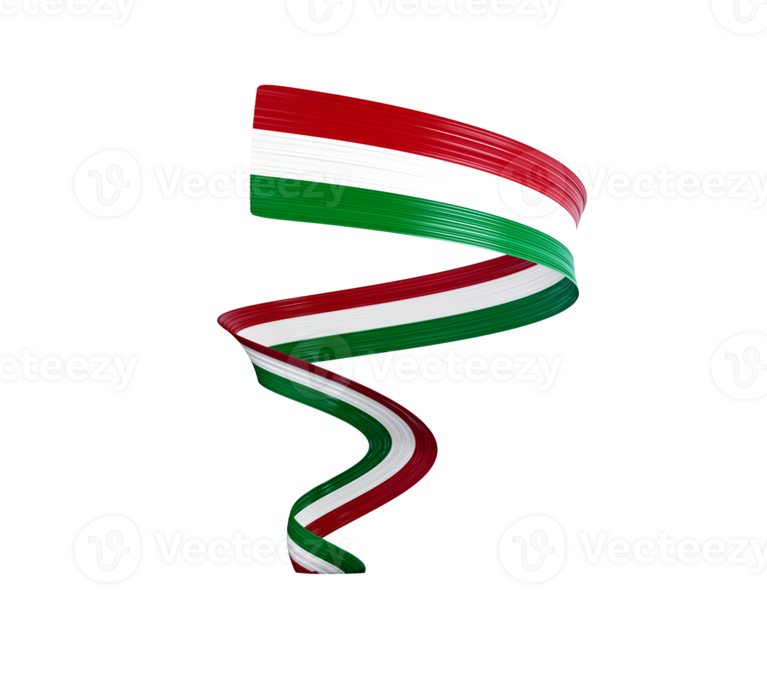 3d Flag Of Italy 3d Shiny Waving Flag Ribbon, 3d illustration png