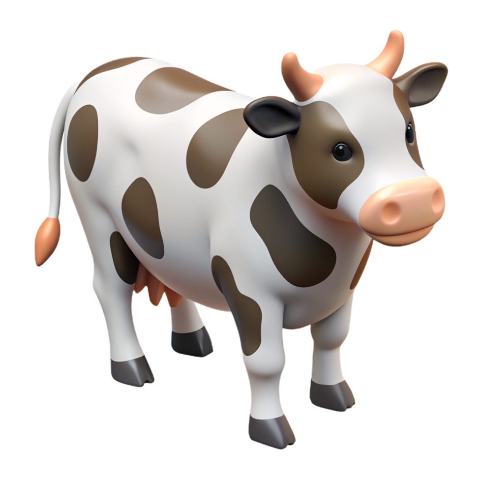 Cow Animal 3d Illustration png