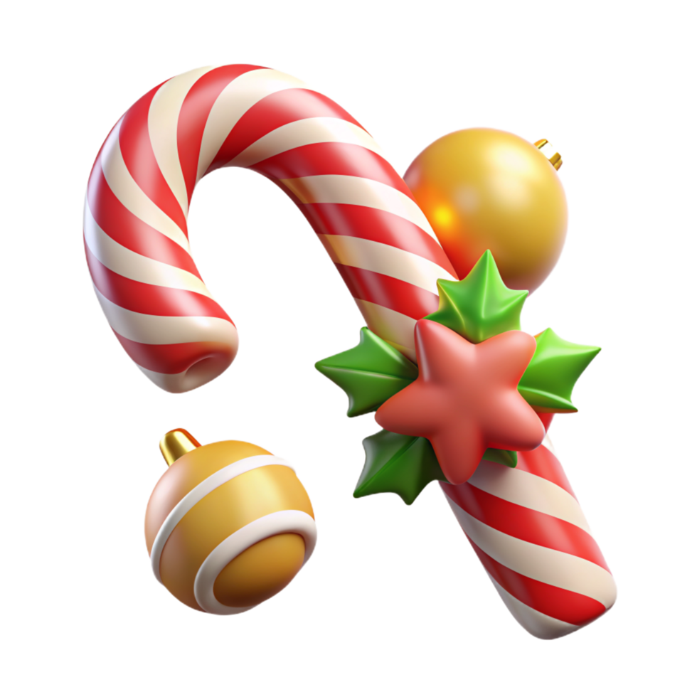 Christmas Candy Cane 3d Image png