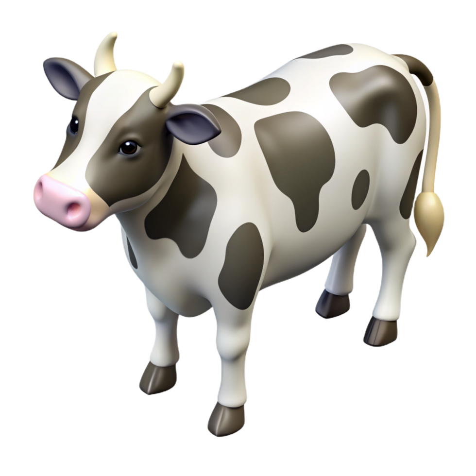 Cow Animal 3d Character png