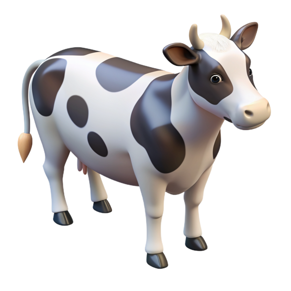 Cow Animal 3d Style png