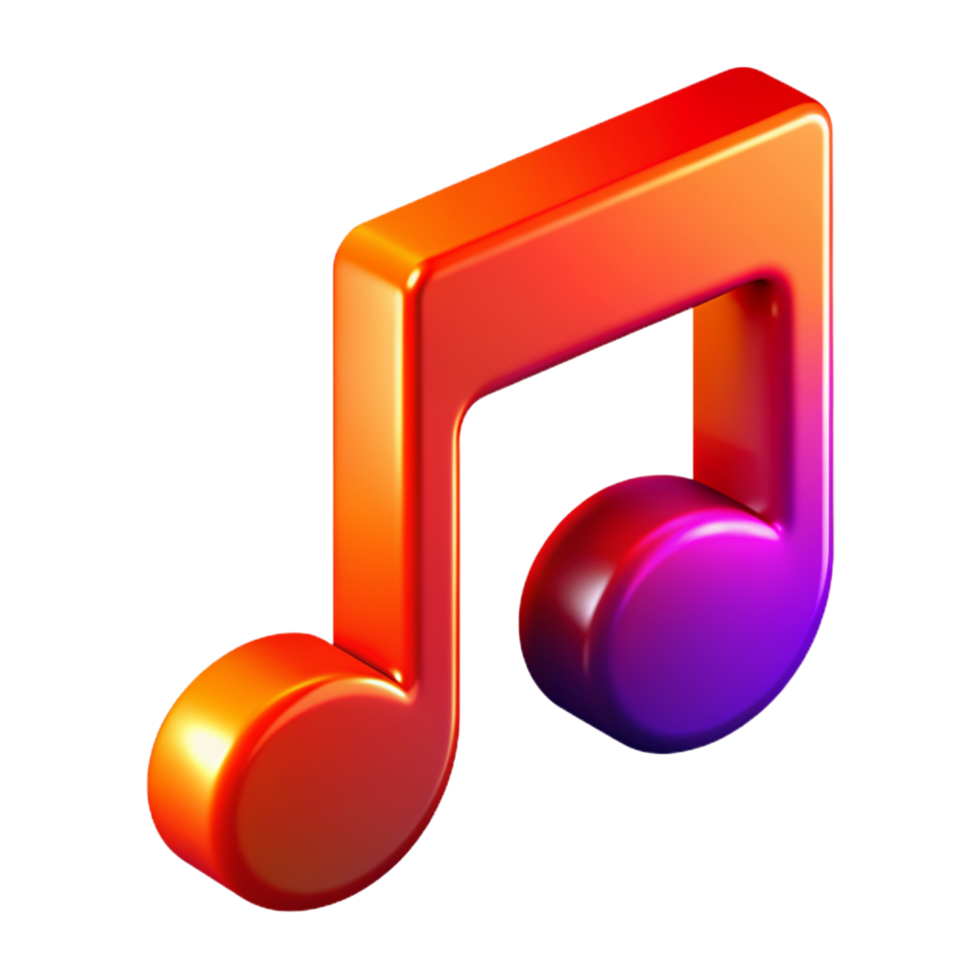 muziek- Notitie 3d element png