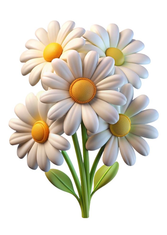 Chamomile Flower 3d png