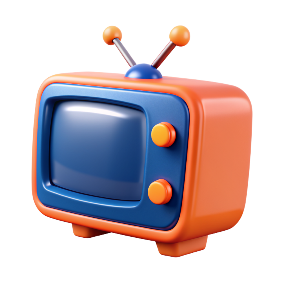 Retro Television 3d Graphic png