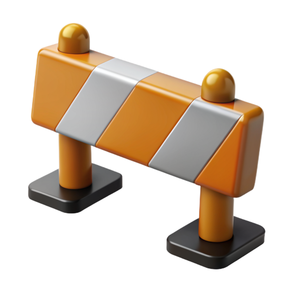 Road Barrier 3d Object png