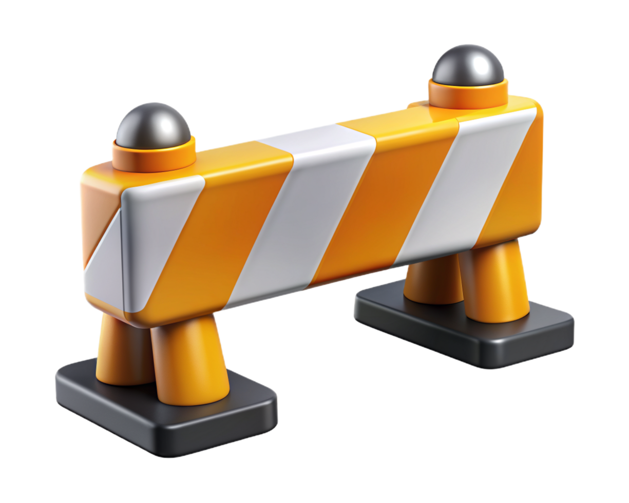 Road Barrier 3d png