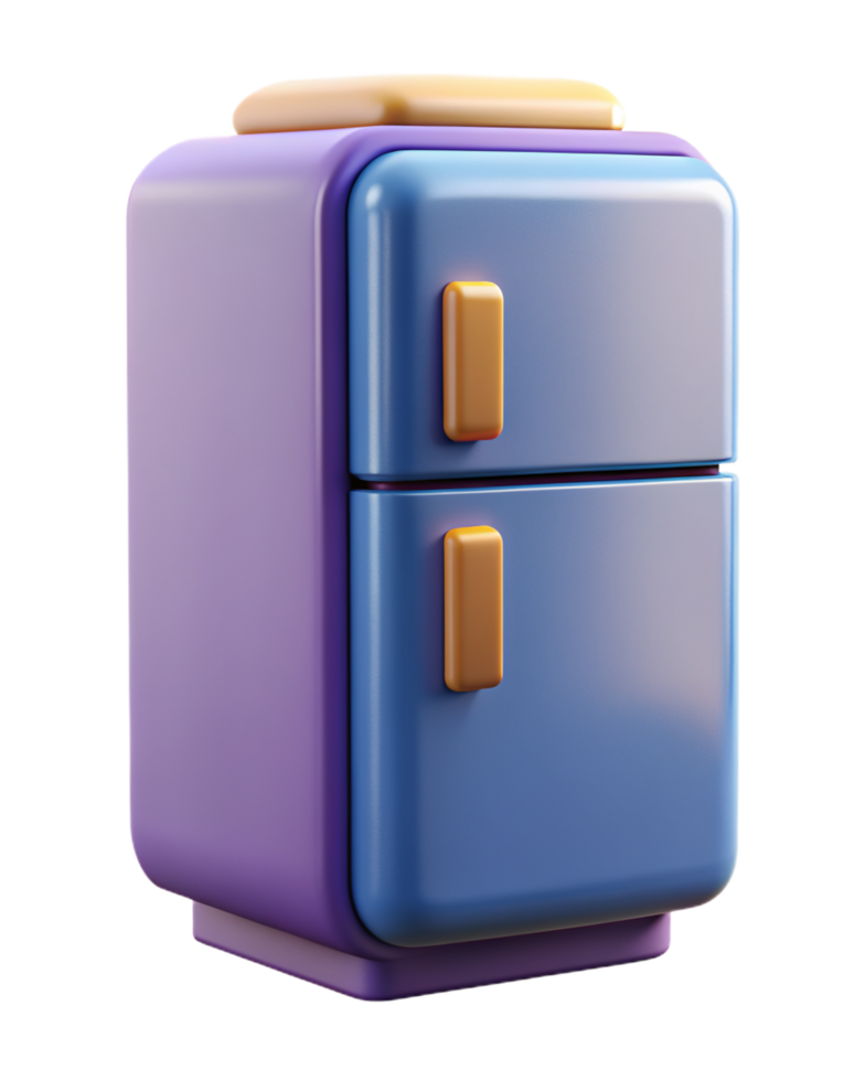 Refrigerator 3d Illustration png