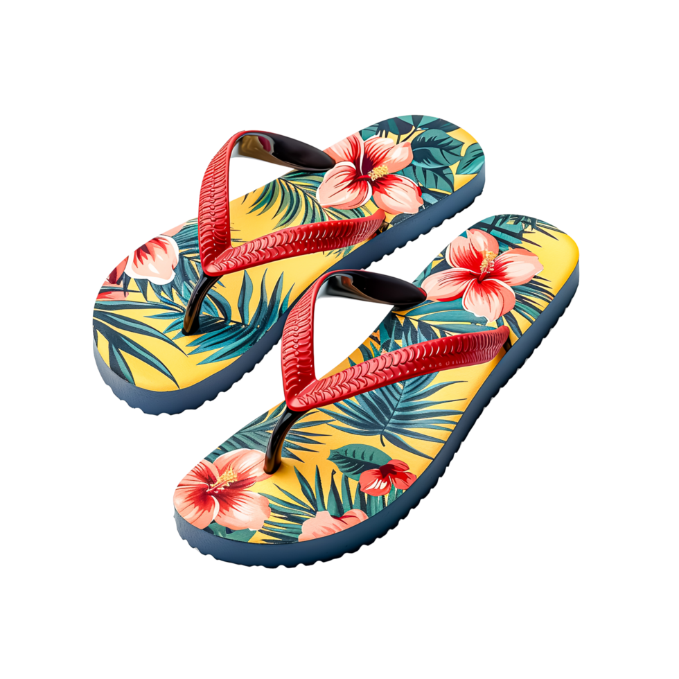 Tropical Vibes Colorful FlipFlops for Beach and Pool Fun png