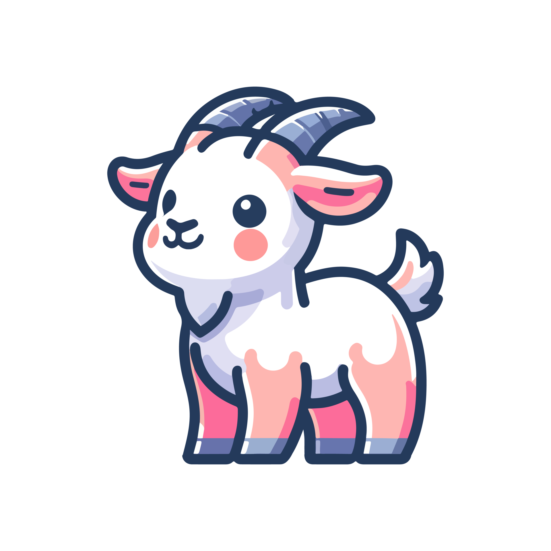 cute goat icon character 46353256 PNG