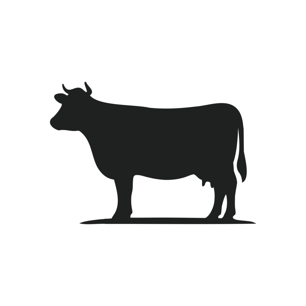 cow silhouette icon character png