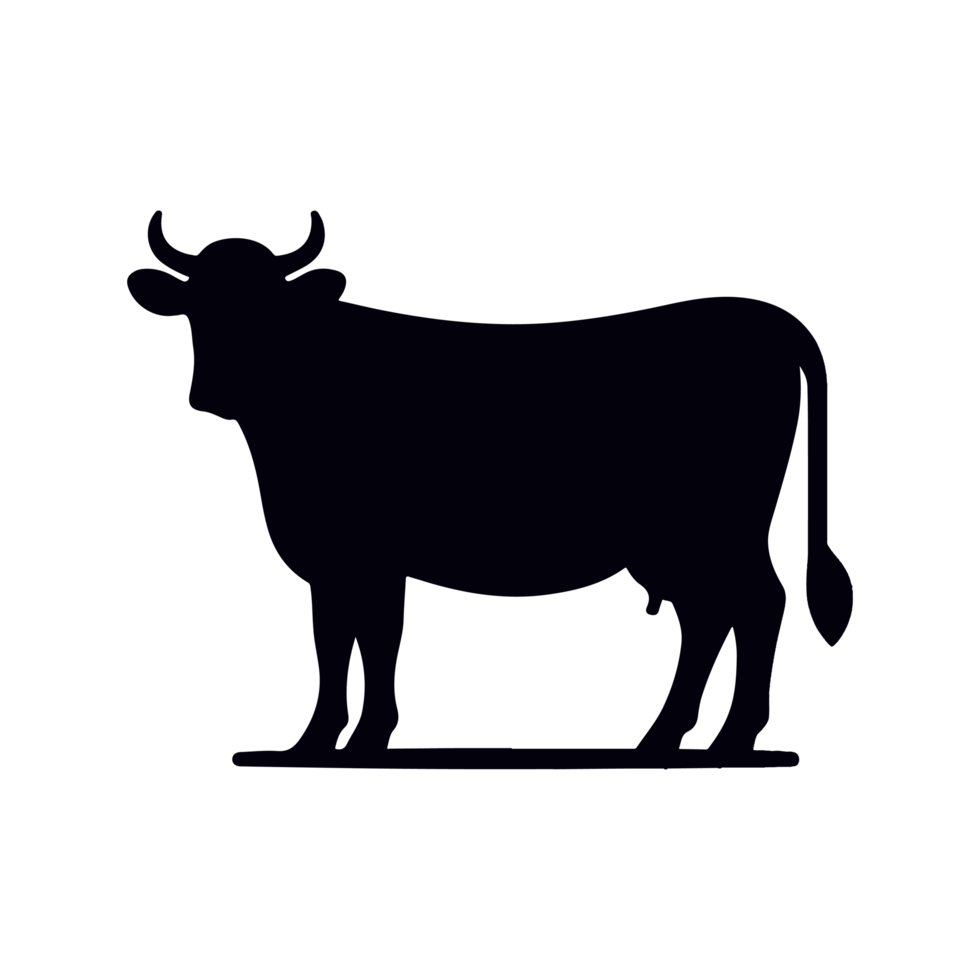 cow silhouette icon character png
