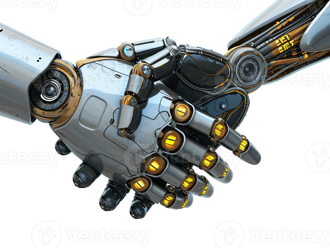 Hand shaking robots png