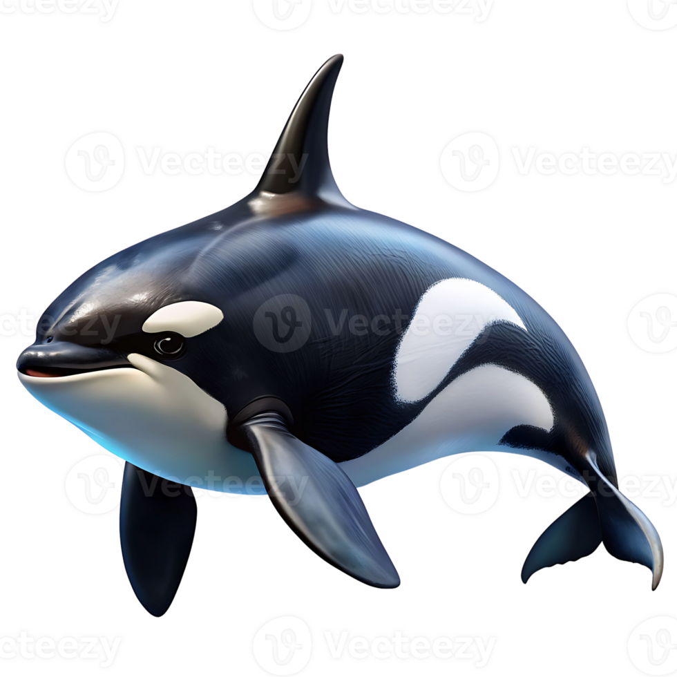 killer whale isolated on transparent background png