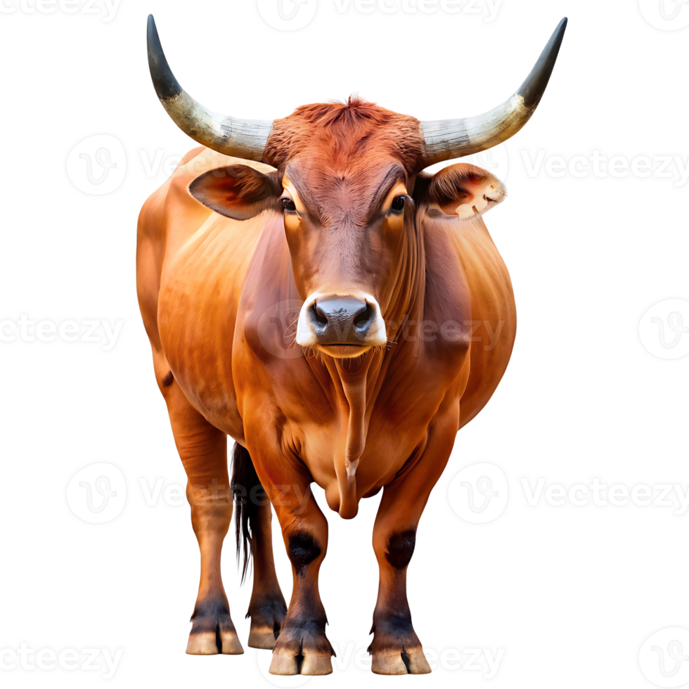 wild ox isolated on transparent background png