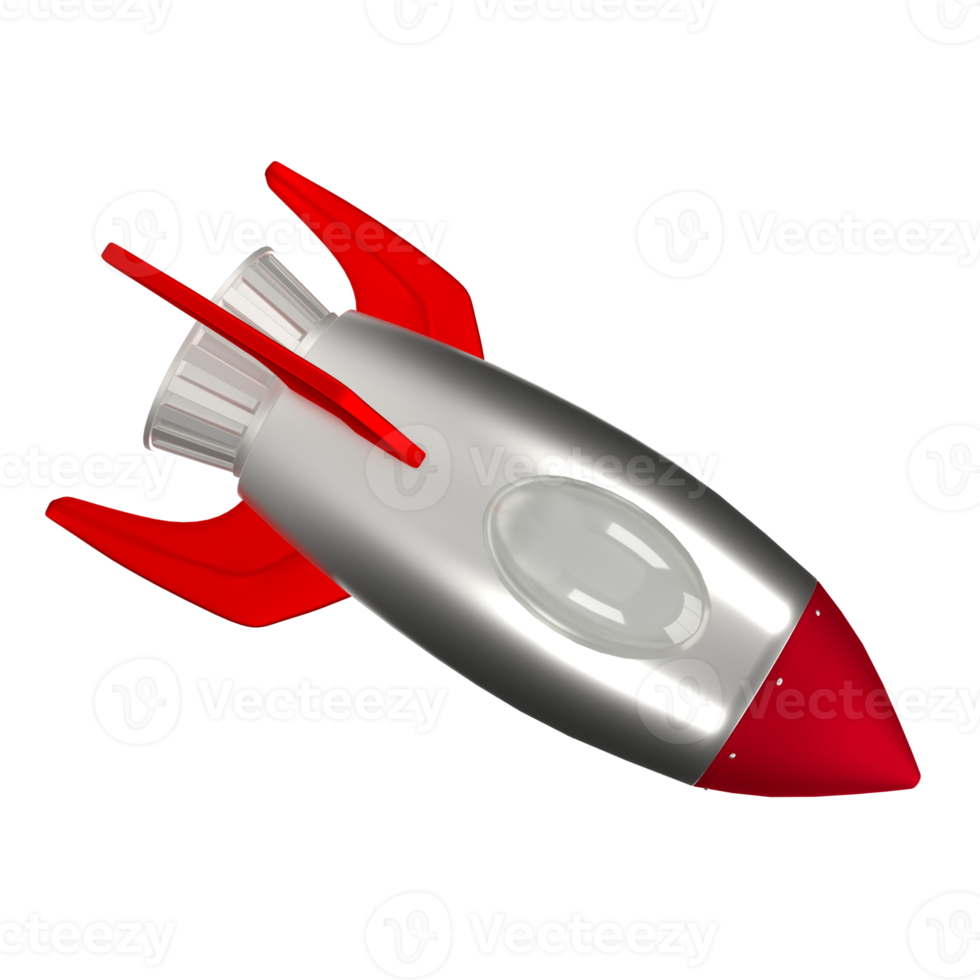The Rocket image for Business or sci concept 3d rendering. png