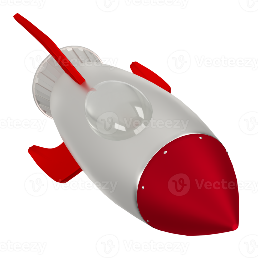 The Rocket image for Business or sci concept 3d rendering. png