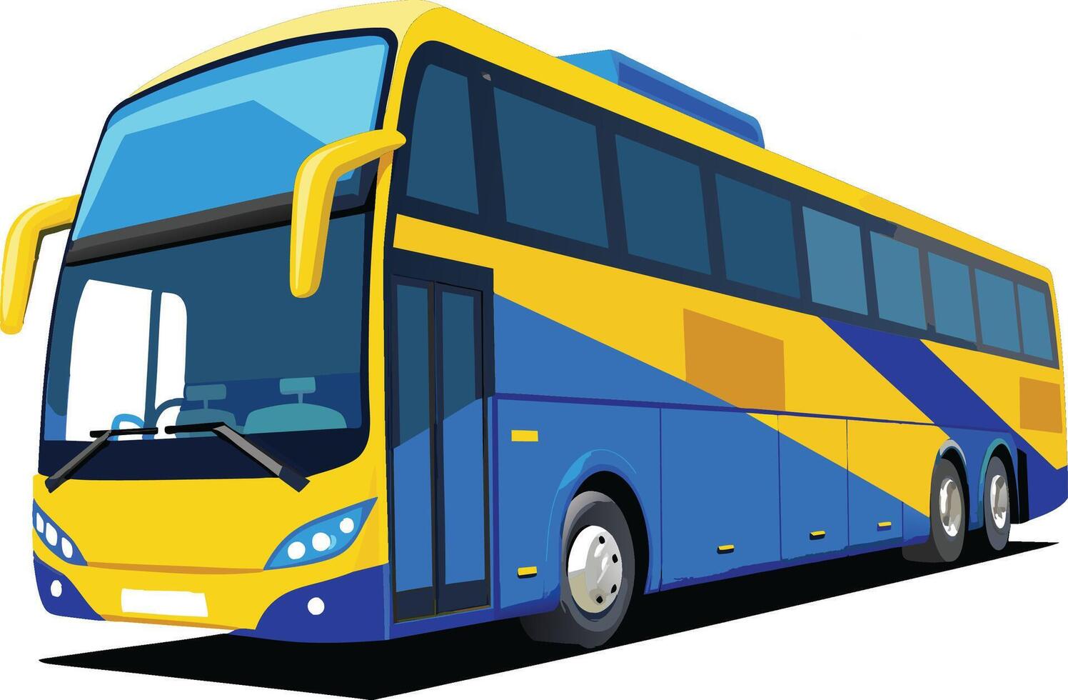 Tourliner bus on the road vector