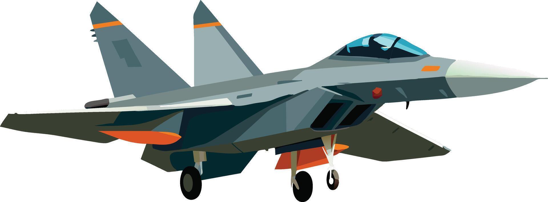 Modern fighter aircraft fighter- vector
