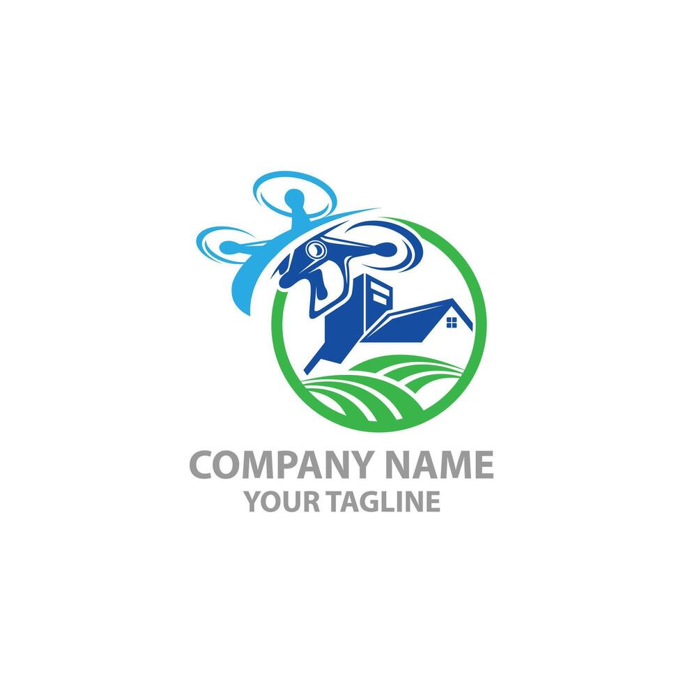 drone technology logo design vector