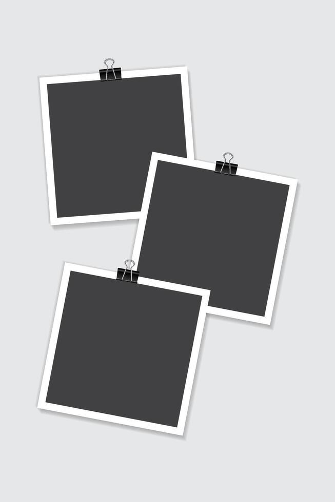 photo collage design photo frame vector