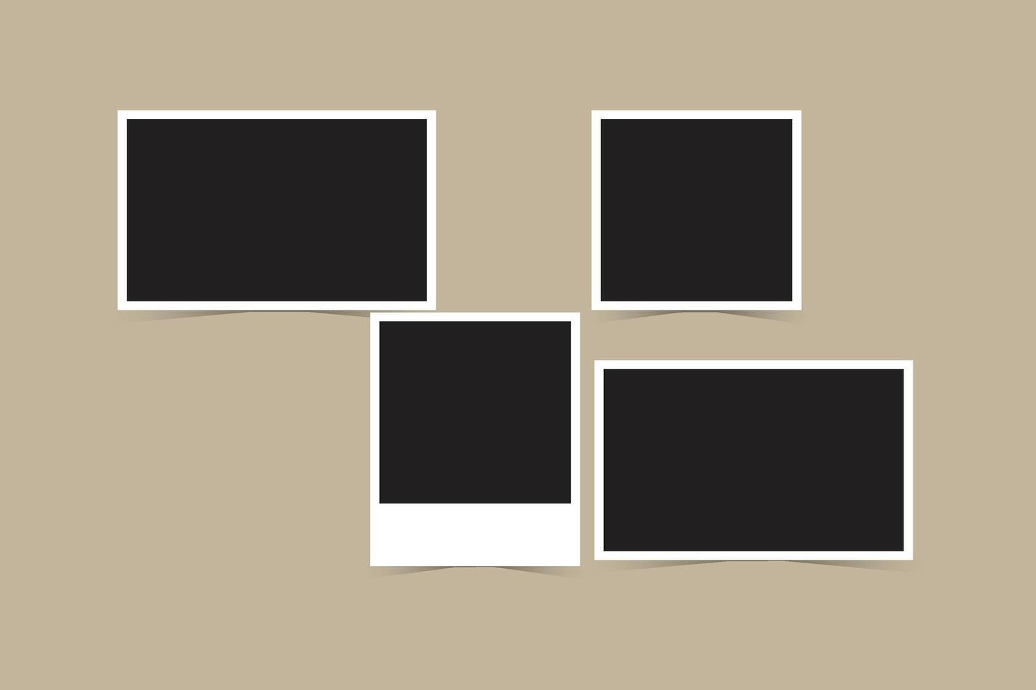 Photo Frame Collage Moodboard Mockup social media or branding vector