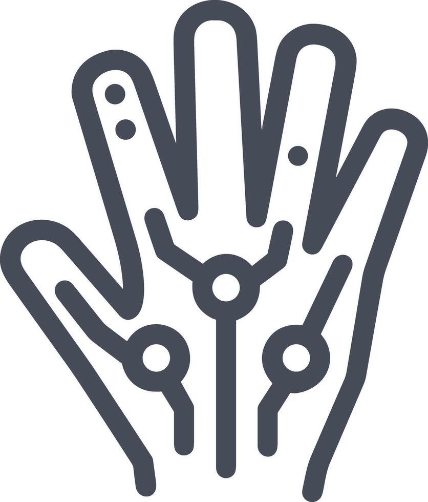 Hand icon symbol image illustration vector