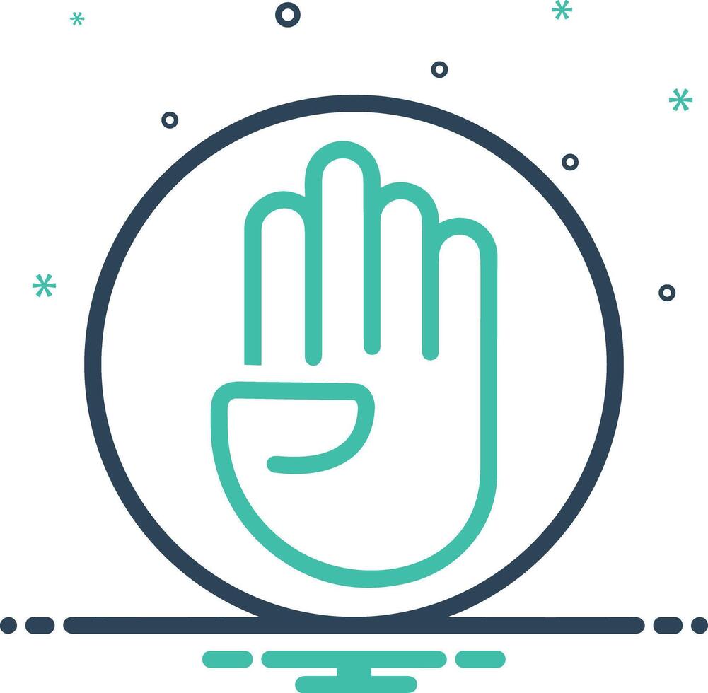 Hand icon symbol image illustration vector