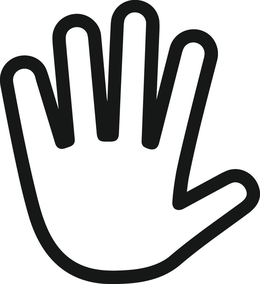 Hand icon symbol image illustration vector