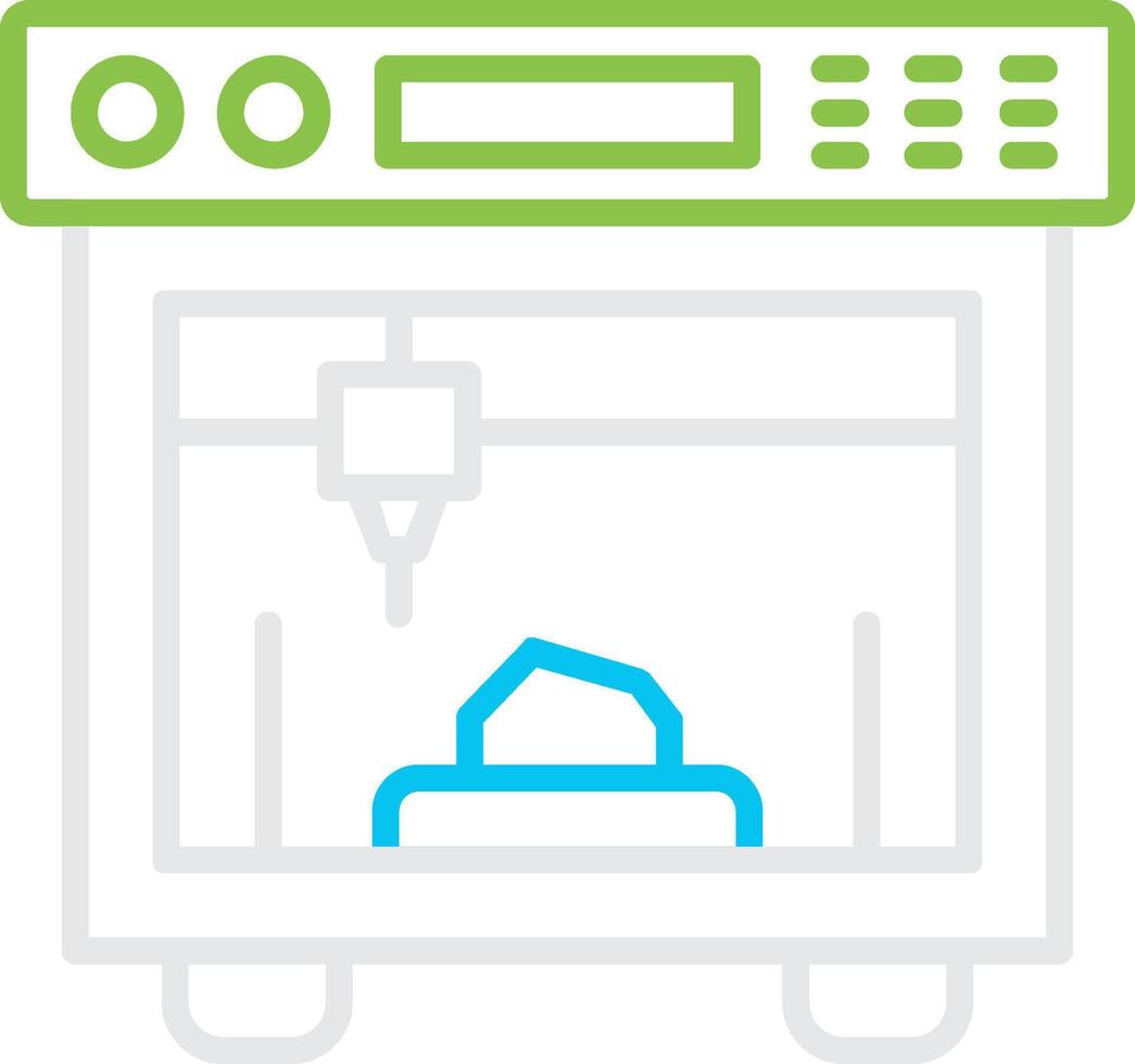 3d Printing Bin Creative Icon Design vector