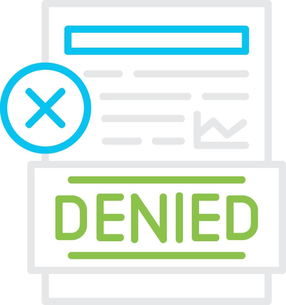 Denied Creative Icon Design vector