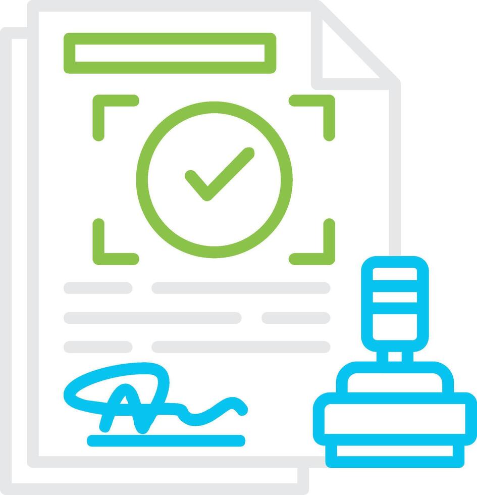 Approval Creative Icon Design vector