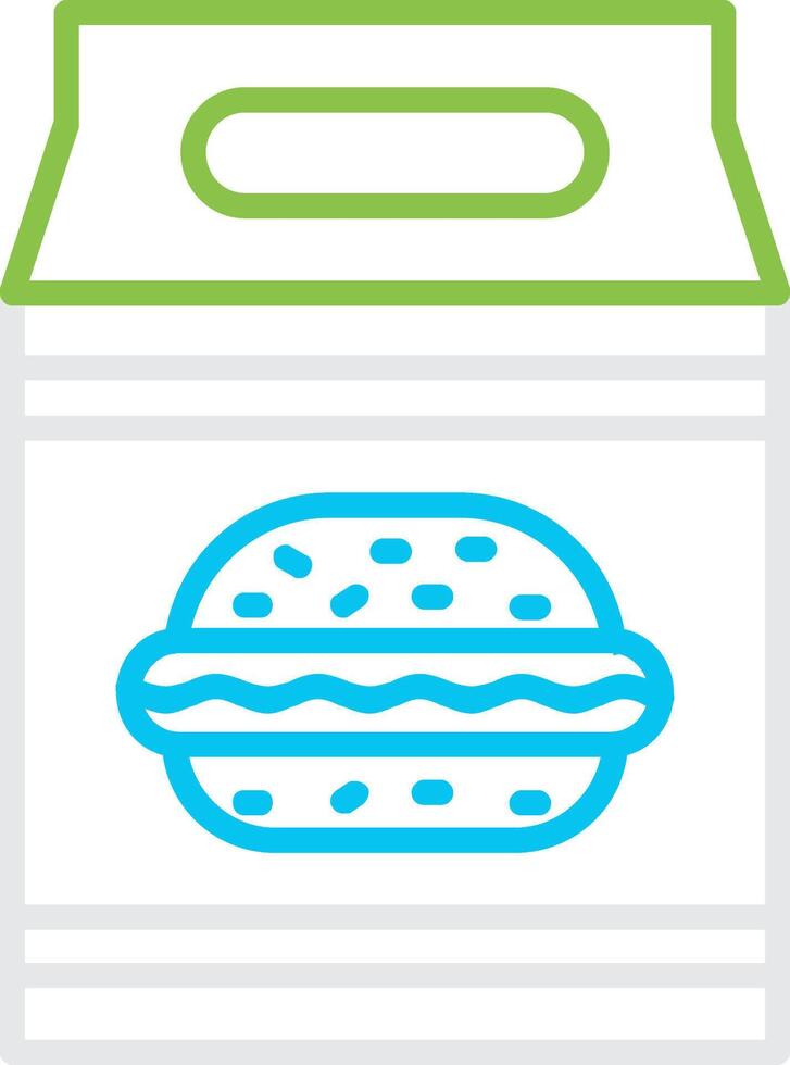 lunch bag Creative Icon Design vector