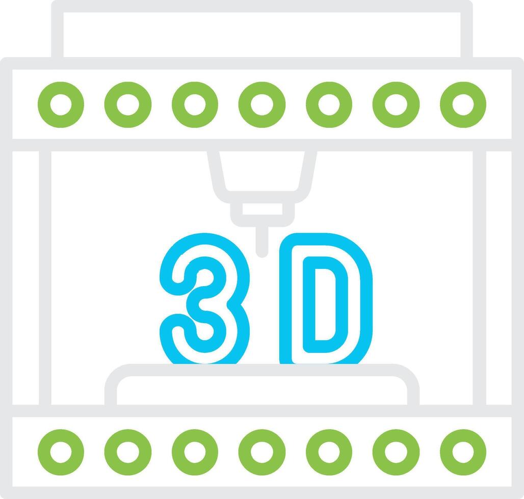 3d Printing Creative Icon Design vector