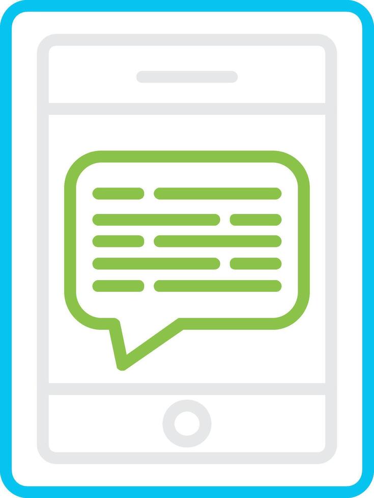 Message On Phone Creative Icon Design vector