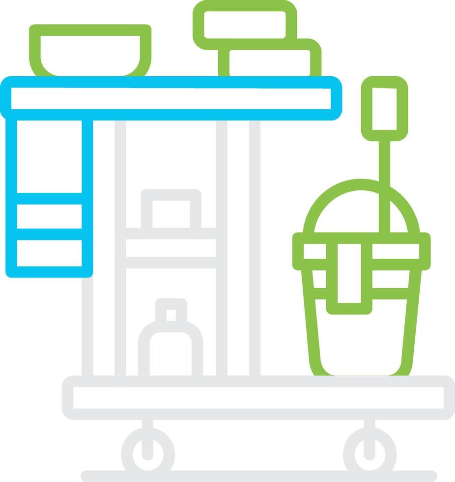 Cleaning Cart Bin Creative Icon Design vector