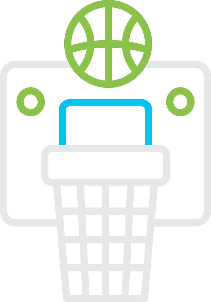 Basketball Hoop Creative Icon Design vector