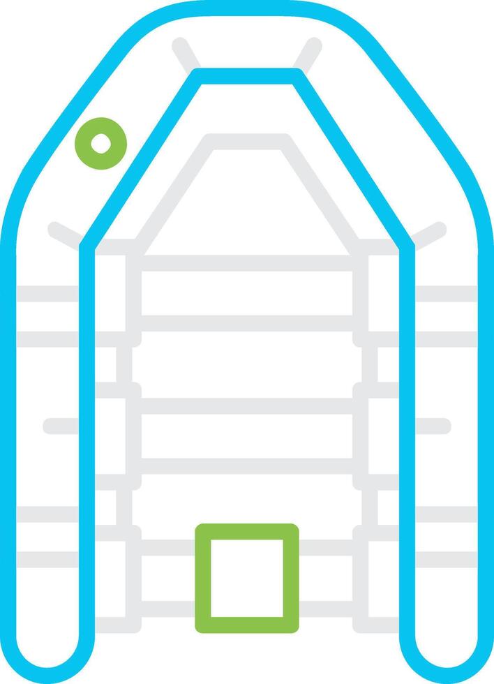 Inflatable Boat Bin Creative Icon Design vector