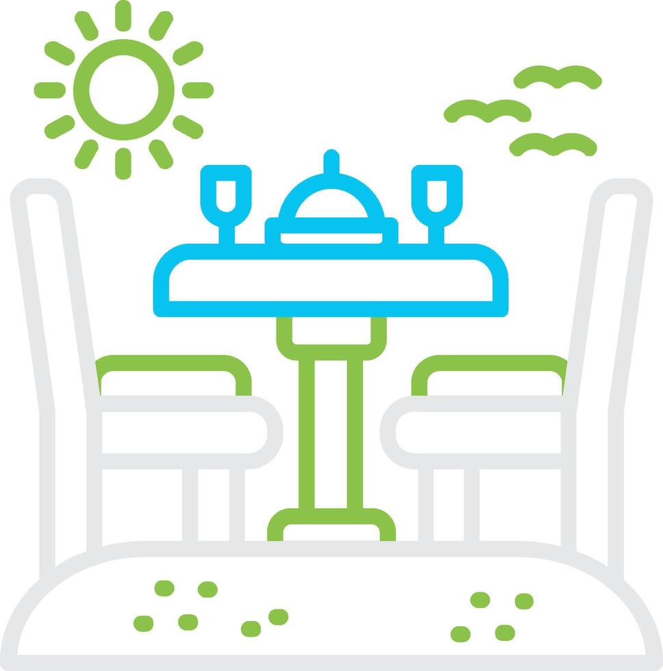 Dining Table Creative Icon Design vector