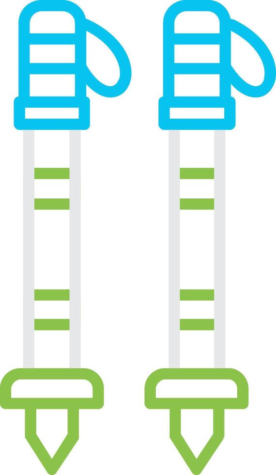 Ski Poles Bin Creative Icon Design vector