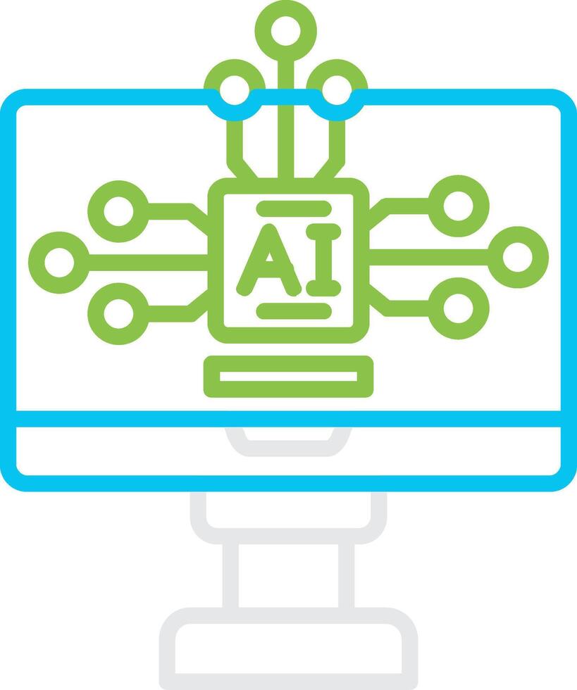 Artificial Intelligence Bin Creative Icon Design vector