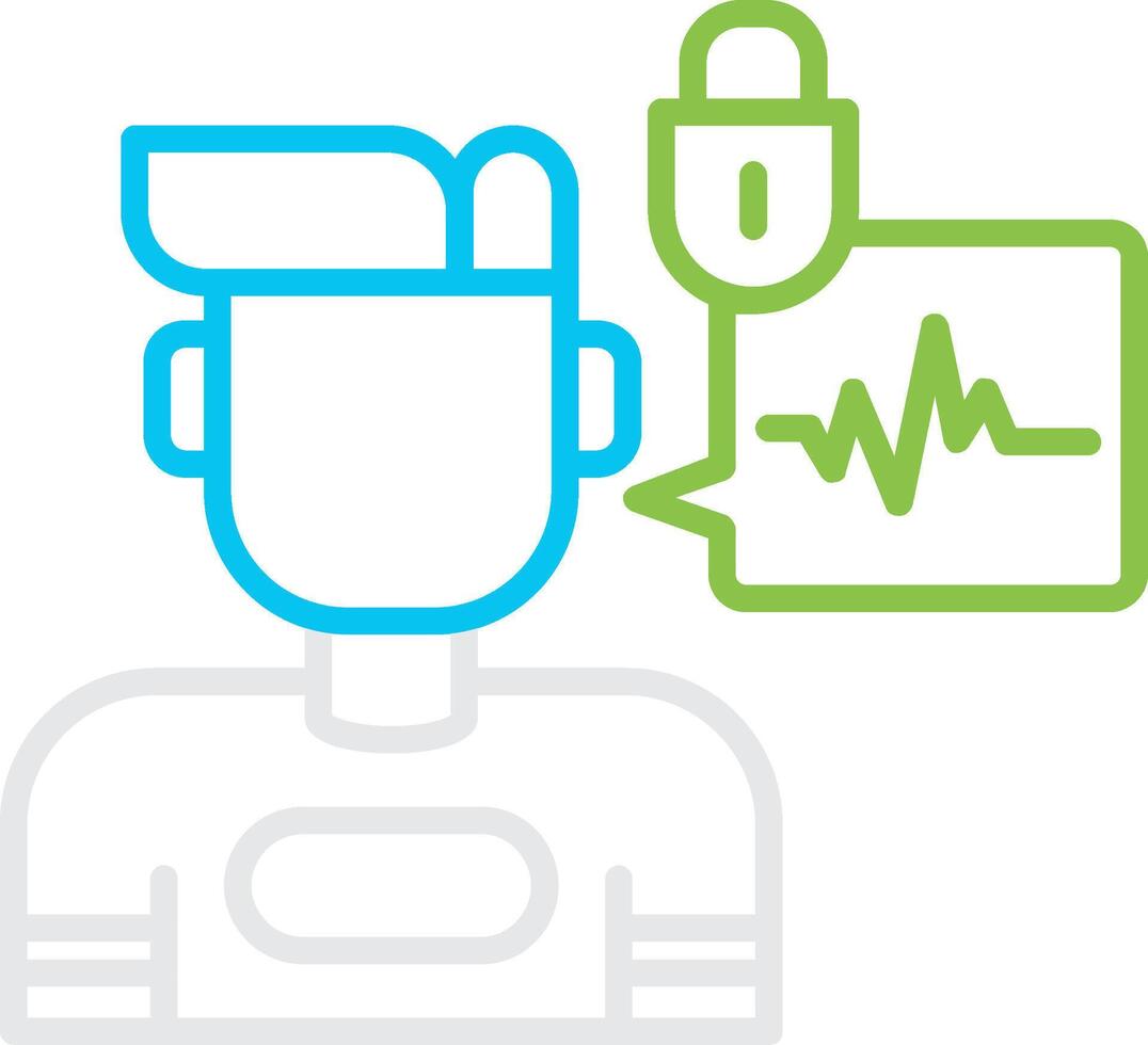 Biometric Bin Creative Icon Design vector