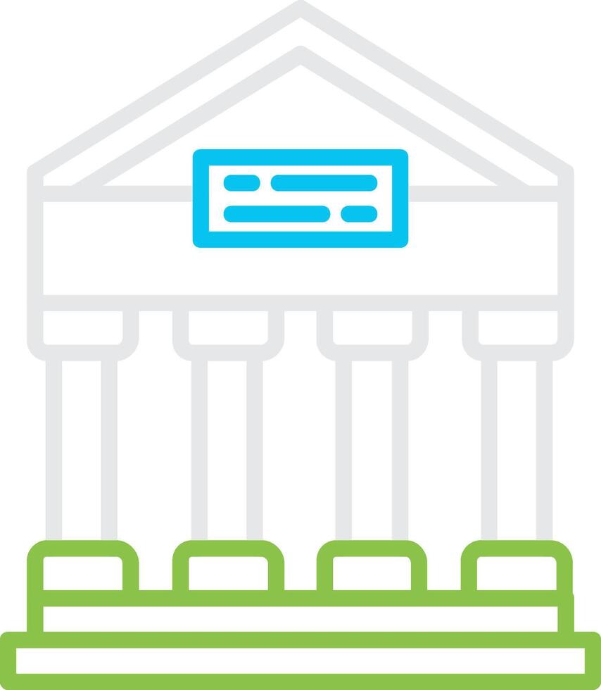 Greek Temple Bin Creative Icon Design vector