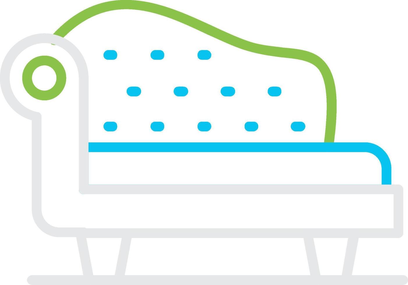 Chaise Longue Bin Creative Icon Design vector
