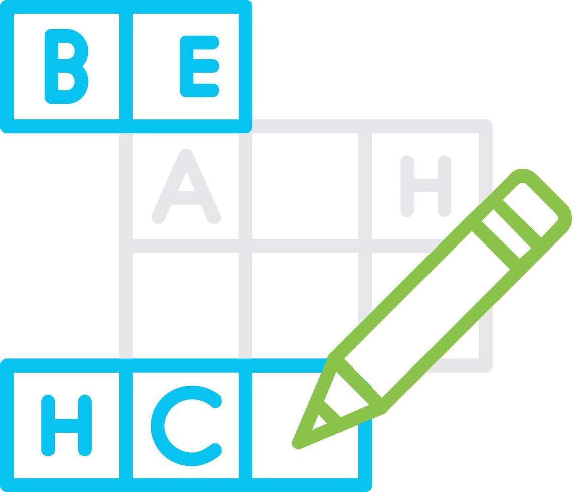 Crossword Bin Creative Icon Design vector