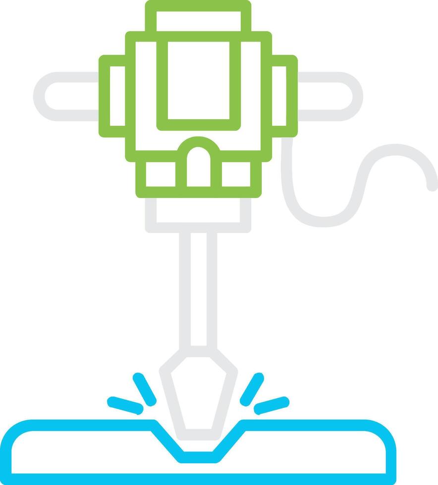 Road Drill Creative Icon Design vector